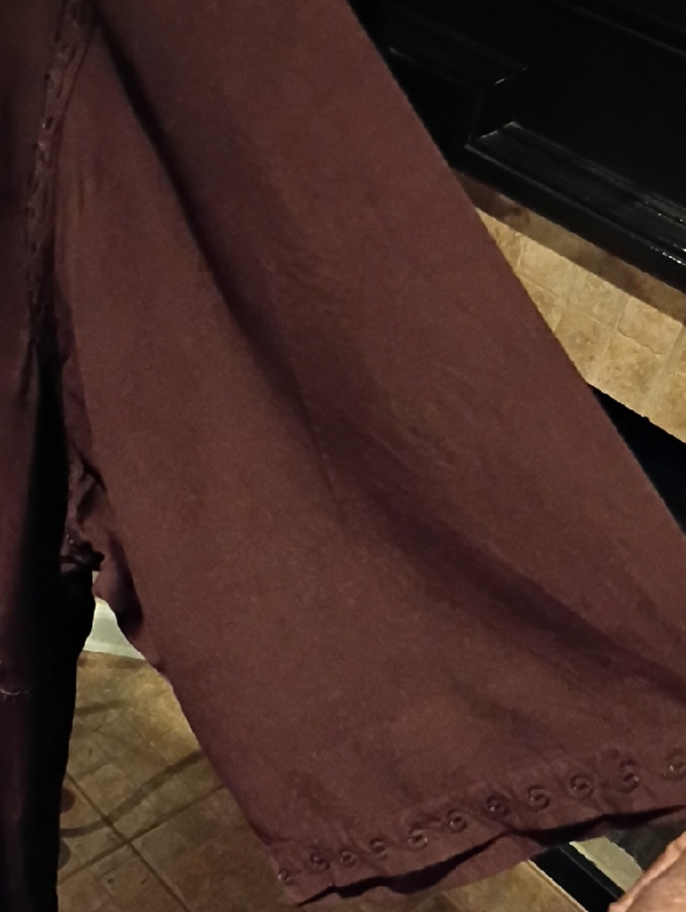 FINAL PRICE Holy Clothing Chocolate Embroidered Round Neck Dress - Picture 6 of 15